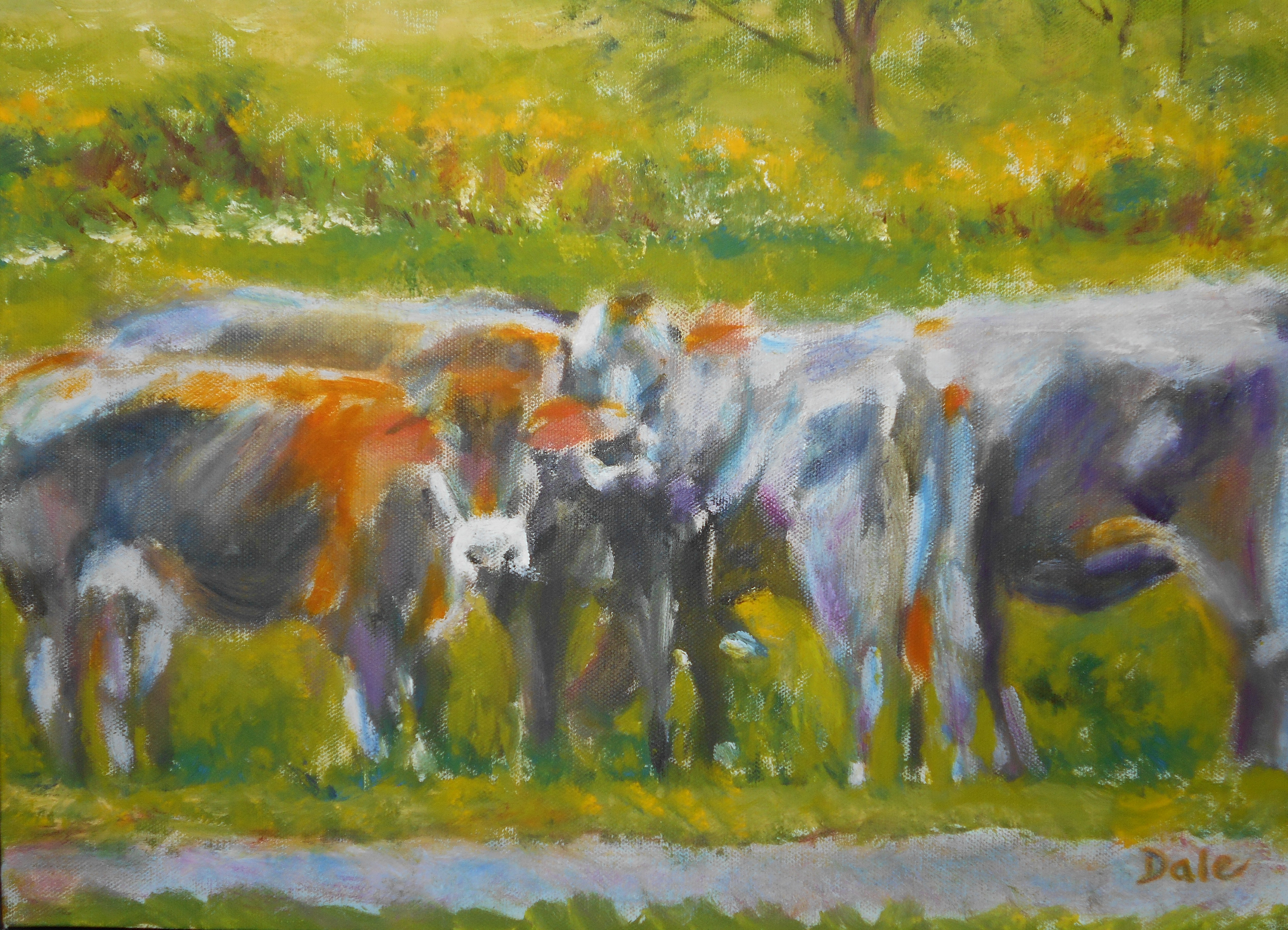 Brown Swiss Cows Donated to Patrons Show 2013 Art League Gallery, Alexandria